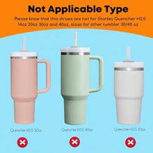 Stainless Steel Straws Compatible With IceFlow 2.0 Flip Straw Tumbler 20oz, 6 Pack Reusable Metal Straws Flow 20oz 2.0 Cup Lid Only, Plus Straw Brush - 20 OZ 2.0 - Xem 6