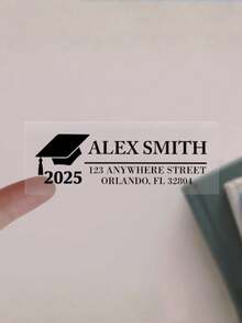 Personalized Graduation Cap Stickers, Custom Name Tags, Graduation Cap Decals, Gift Bag & Envelope Seals, Party Favor Stickers, Class Of 2026 Decorations, Graduation Gift Supplies - Multicolor - View 7