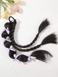 1件装女士Y2K假发发圈编织发绳高马尾女孩扭辫发圈头饰发圈橡皮筋发绳发圈发绳弹力发圈 - 彩色 - 查看 12