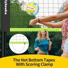 Linlin Stationery Store  32ft Portable Outdoor Volleyball Net Set For Backyard Beach With Adjustable Poles Durable Soft PU Volleyball And Pump Carry Bag - Easy Set Up And Durable - Black - View 4
