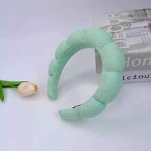 4pcs/1pc Fashion Fabric Cloud Headband, Solid Color Sponge High-Top Headband, Pressure-Free Hair Tie, Hair Accessories For Women, Suitable For Bathing, SPA, Skincare, Makeup Or Styling,Festival,Party - Multicolor - View 8