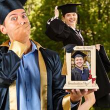 2026 Graduation Photo Frame With Tassel Decor And Graduation Cap Design - Sturdy Wooden Frame, Suitable For Displaying Diploma, Portable Desktop Frame As Graduation Gift, Decorated With Graduation Cap And Tassel - A - View 3