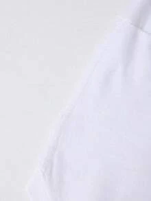 THE HOMIES, Street Culture Front And Back Double-Sided Print New Men'S Round Neck T-Shirt Casual Sports  Fashion Loose Top Student Teenagers Boys Short Sleeves - 白色 - 查看 4