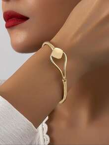 Brazalete de metal con abertura minimalista - Pulsera de metal de resorte - Ver 3