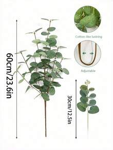 10/6/Pcs Artificial Green Tall Eucalyptus Branches, Realistic Touch, Artificial Greenery, Bulk Artificial Plants, Suitable For Wedding Bouquets, Vase Arrangements, Home Dining Table Decor, Office Farmhouse Greenery Decoration - Multicolor - View 9