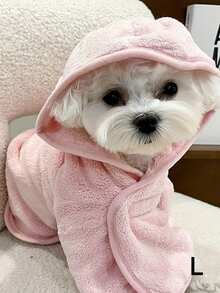 Pet Bathrobe Hood Design Multiple Sizes & Colors Available Puppy Towels Pet Towels Dog Accessories Cat Dog Towels Super Absorbent Quick Drying Pet Towels Large Adjustable Pets Robes For Bath And Dog Dryer Pet Supplies Bath Towels - Multicolor - View 15