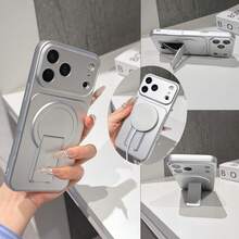 Ốp lưng điện thoại TPU+PC chất lượng cao, sạc không dây và có chân đế, mạ bạc mờ, chống rơi vỡ, vỏ cứng mạ điện bền bỉ/chống bẩn/chống bám vân tay, không bị ố vàng, chống bụi và chống trầy xước. Tương thích với Apple 17 Pro Max, 17 Pro, 17, 16 Pro Max, 16, 16 Plus, 16 Pro, 15, 15 Pro, 15 Pro Max, 15 Plus, 14, 14 Pro, 14 Plus, 14 Pro Max, 13, 13 Pro, 13 Pro Max. - Bạc - Xem 8