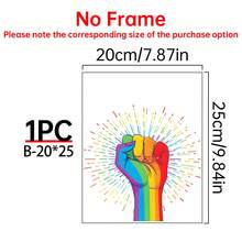 1/6 Stücke/Set LGBTQ+ Pride Leinwand Poster, Regenbogen-Themen Wandkunst Dekoration, lebendiges mehrfarbiges Design, mit den Zitaten "Happy Pride", "Love Is Love", "Love Is Never Wrong", Gleichberechtigung & Inklusion Heimdekoration, Gemälde, moderne Pride Month Wanddekoration, Wohnzimmer Schlafzimmer Apartment Ästhetik Ornament, minimalistischer Regenbogen-Muster, Innenraum Wandbehang Kunst, optional mit Rahmen - Mehrfarbig - Übersicht 31