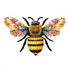 2pcs Metal Bee Wall Art Decor, Suitable For Garden, Yard, Living Room, Bedroom, Patio, Balcony - No Electricity Needed, Outdoor Fence Art Decor, Ideal Gift For Family And Friends - 2 Bees - View 5