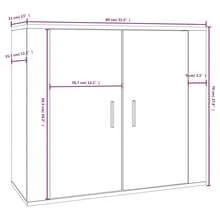 vidaXL Sideboard Weiß 80x33x70 Cm Holzwerkstoff - White - View 9