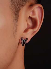 1 Pair Fashionable Street Style Scorpion Stud Earrings For Men, Unique Scorpion Design Men's Accessory, Suitable For Daily Wear, Gift For Friends On Holidays, Birthdays, Anniversaries - Multicolor - View 4