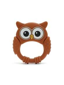 1pc Baby Owl Shaped Silicone Teether, Newborn Sensory Chewing Toy, Infant Gum Massager Teething Toy, Daily Companion - Multicolor - View 12