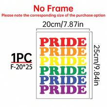 1/6 Stücke/Set LGBTQ+ Pride Leinwand Poster, Regenbogen-Themen Wandkunst Dekoration, lebendiges mehrfarbiges Design, mit den Zitaten "Happy Pride", "Love Is Love", "Love Is Never Wrong", Gleichberechtigung & Inklusion Heimdekoration, Gemälde, moderne Pride Month Wanddekoration, Wohnzimmer Schlafzimmer Apartment Ästhetik Ornament, minimalistischer Regenbogen-Muster, Innenraum Wandbehang Kunst, optional mit Rahmen - Mehrfarbig - Übersicht 38