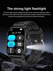 El nuevo smartwatch de LIGE cuenta con una batería de 370mAh, una pantalla HD cuadrada, resistencia al agua, pronóstico del tiempo, reproducción de música, talla grande de 100 funciones de seguimiento de fitness y notificaciones de llamadas. Un smartwatch de fitness multifuncional y elegante. - Ver 7
