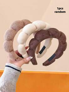 3/1pc/Set Chocolate Color Cloud Headband Set, Colors Include Classic Black, Earthy Brown, Soft Beige And Other All-Match Colors, Simple And Versatile Style - Suitable For Women And Girls, Perfect For Daily Commute, Home, Makeup And Other Occasions - Multicolor - View 16