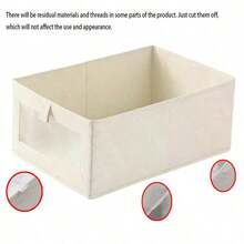 1/2 hộp đựng đồ bằng vải trong suốt có cửa sổ, hộp đựng đồ trong tủ quần áo - Màu be - Xem 14