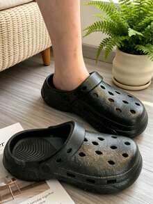 Dép xăng đan mùa hè đế dày thoáng khí, chất liệu EVA mềm mại và nhẹ [Đồ dùng cần thiết cho phòng tập], dép thể thao nhanh khô, dép đi bơi. - màu đen - Xem 3