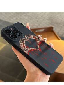 1 chiếc ốp lưng điện thoại phong cách Gothic hình bàn tay xương và trái tim rỉ máu, họa tiết graffiti mắt thiên thần, tương thích với iPhone 17 16 15 14 13 12 Pro 11 và các dòng khác, quà tặng ngày lễ, ốp bảo vệ thời trang tối giản, mặt lưng mờ chống rơi, ốp bảo vệ điện thoại thông minh, thích hợp làm quà tặng cho gia đình và bạn bè. - Nhiều màu - Xem 2