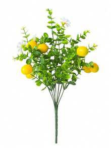 1/2pcs Artificial Lemon Flower Bouquet, 11.8 Inch Faux Eucalyptus Lemon Branches, Fake Lemons, Suitable For Home Decor, Tabletop Centerpiece, Kitchen Decor, Indoor/Outdoor Decoration, Spring/Summer, Valentine's Day, Holiday Party - Add Lemon - View 13