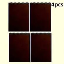 Bộ 4 cuốn sổ vẽ PUKAMAM màu đen chất lượng cao, bền chắc - Giấy vẽ màu nước không chứa axit, gáy xoắn, mỗi bộ gồm 30 tờ (tổng cộng 120 trang), thích hợp cho vẽ tranh, phác thảo, bút chì, than chì, phấn màu - Lựa chọn lý tưởng cho nghệ sĩ, sinh viên và những người đam mê nghệ thuật. - nhiều màu - Xem 7