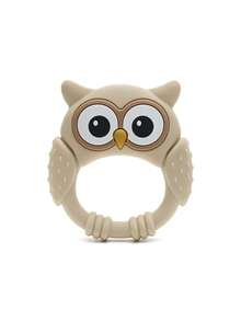 1pc Baby Owl Shaped Silicone Teether, Newborn Sensory Chewing Toy, Infant Gum Massager Teething Toy, Daily Companion - Multicolor - View 13