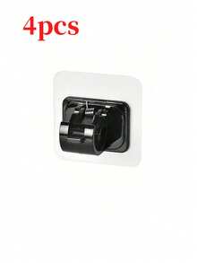 2/4/8 قطعة من أقواس قضبان الستائر اللاصقة ذاتيًا، أقواس تثبيت عالمية لاستخدام الحمام والمنزل، بدون الحاجة إلى ثقب - أنماط متعددة - مشاهدة 13