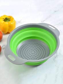 Set Jaring Penyaring Air Lipat, Cocok untuk Meniriskan Pasta, Sayuran, dan Buah-buahan di Dapur dan Saat Bepergian, Meningkatkan Efisiensi Dapur, Perlengkapan Dapur Musim Gugur/Musim Dingin - S - View 3