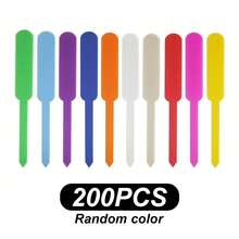 100pcs/200pcs Random Color Waterproof Plant Labels, Durable Plastic Garden Tags With Thickened Writing Area, Plant Flower Identification Stakes For Seedlings, Potted Plants, Indoor/Outdoor Use - Reusable, UV-Resistant, Weather-Proof - Label - View 8