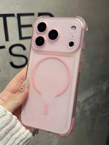1 ốp lưng điện thoại chống rơi từ tính trong mờ, tương thích với iPhone 17 Air, 16, 15, 14, 13 Pro Max Plus, mặt lưng TPU mềm, hỗ trợ sạc không dây, phù hợp với các dòng điện thoại 17 Pro Max, 16 Pro Max, 15 Pro Max, 14 Pro Max, 13 Pro Max, 12 Pro Max, 11. - Hồng - Xem 2