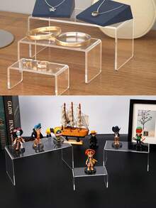 5-Piece Transparent Acrylic Jewelry Display Stand Candy Display Stand Figure Model Storage Rack - Clear - View 5