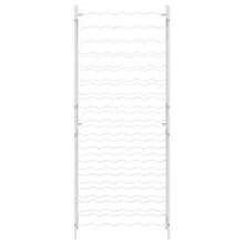 vidaXL Weinregal Für 96 Flaschen Weiß Metall - White - View 5