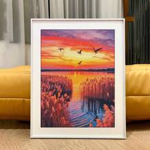 Golden Sunset Birds Diamond Painting Full Drill Nature Scenery DIY Art Kit Home Decoration 30x40cm/11.81x15.75inch - View 3