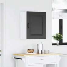 vidaXL Küchen-Hängeschrank Kalmar Schwarz Holzwerkstoff - Noir - Voir 1