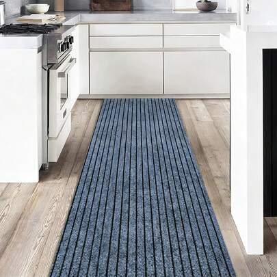 Felpudo, resistente al agua, fácil de limpiar, alfombra a rayas. Ideal para entradas, cocinas, lavaderos y salas de estar.
