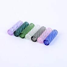 Bộ 2 đầu lọc thuốc lá trong suốt hình xoắn ốc rỗng, màu ngẫu nhiên, 7 lỗ, phụ kiện đầu lọc thuốc lá bằng thủy tinh, dụng cụ thiết yếu để đựng phụ kiện thuốc lá và đồ dùng hút thuốc. - phong cách1 - Xem 10