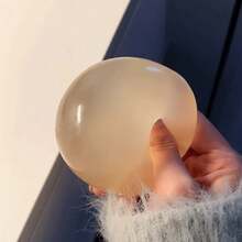 Coconut Oil Handmade Ice Skin Squishy Ball Slow Rise Stress Relief Sensory Fidget DIY Soft Smooth Texture Anti-Anxiety Decompression Gift For Kids Adults Office Desk Travel Party Favor - 杏色 - 查看 2