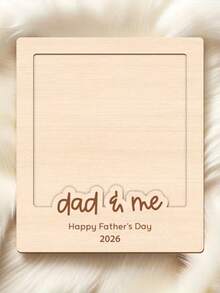 2026 Holzfotorahmen zum Vatertag, Beste Vater Holzdekoration, Geschenk der Tochter, des Sohnes oder der Ehefrau zum Vatertag für Vater und Ehemann, Tischfotorahmen - A - Übersicht 6