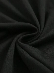 Camiseta Oversize con Estampado de Rosas - 100% Algodón, Manga Corta, Cuello Redondo |   Estilo cómodo e informal adecuado para todas las estaciones, lavable a máquina, diseño floral elegante adecuado para el uso diario y ocasiones especiales. 100% algodón. - Negro 1 - Ver 3