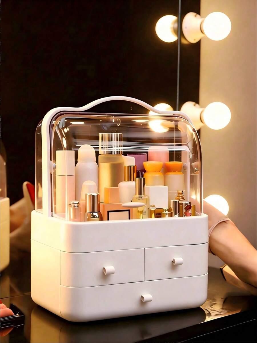 Hộp đựng đồ trang điểm, chăm sóc da và trang sức, hộp đựng đồ dùng văn phòng dạng ngăn kéo dung tích lớn, kiểu dáng cao cấp. - Nhiều màu - Xem 1