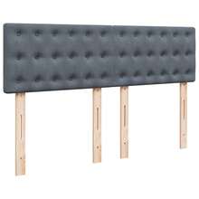 vidaXL Boxspringbett Mit Matratze Dunkelgrau 140x200 Cm Samt - Gris - Voir 5
