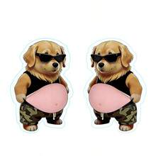 New Big Belly Rabbit Design Dog Soft Silicone Fridge Door Car Door Anti-Collision Sticker Squeeze Toy - Multicolor - View 8