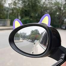 2 Cute Cat Ear (Steamed Cat Ear Shape Bread) Car Steering Wheel Decorations - Adhesive Dashboard Decorations, Plastic Car Interior - Cute Ears - View 6