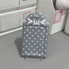 1个可爱贴纸卡套，3/3.5英寸，学生证/公交卡套，透明PVC材质，防刮花，便携挂式设计，适合小卡片，可爱韩风，适用于学生证、公交卡等。 - A - 查看 6