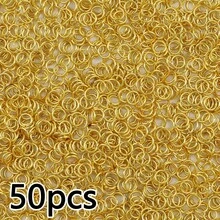 50-200个不锈钢闭合开口圈，银色和金色，DIY珠宝制作材料，适用于项链、耳环、串珠配件 - diy - 查看 9