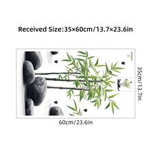 1张水彩竹子身高测量墙贴，可移除身高测量尺PVC贴纸，天然竹子身高测量图，适用于儿童房、婴儿房门装饰 - 彩色 - 查看 14