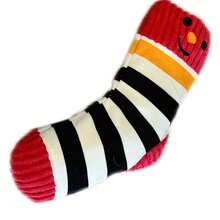 1Pc Interactive Pet Sock Toy For Dogs & Cats, Soft Plush Chew Toy With Hidden Treat Pocket & Squeaker, Boredom Relief Teething Toy For Puppies & Kittens - Multicolor - View 8