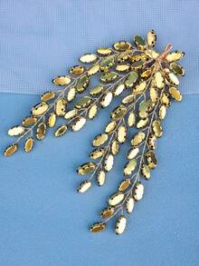 1 chiếc băng đô cài tóc thủ công đính pha lê tím, phụ kiện tóc dự tiệc, trang sức cưới cô dâu, quà tặng sinh nhật công chúa. - màu đen - Xem 9