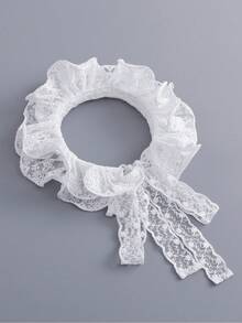 1pc Women's Multi-Layer Lace Ruffle Tie Drawstring Detachable Collar, Suitable For Spring/Summer Daily Wear, Photo Shooting, Palace Style - Multicolor - View 2