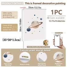 Tranh canvas treo tường (1 tấm), trang trí chủ đề không gian cho phòng trẻ em, tranh trang trí tường chủ đề phi hành gia, tranh cá voi vũ trụ, tranh trang trí phòng trẻ em phong cách Bắc Âu, tranh trang trí phòng chơi game, trang trí phòng trẻ sơ sinh, tranh áp phích mầm non, tranh trang trí động vật hoạt hình, quà tặng cho bé, quà tặng cho trẻ sơ sinh - Nhiều màu - Xem 13