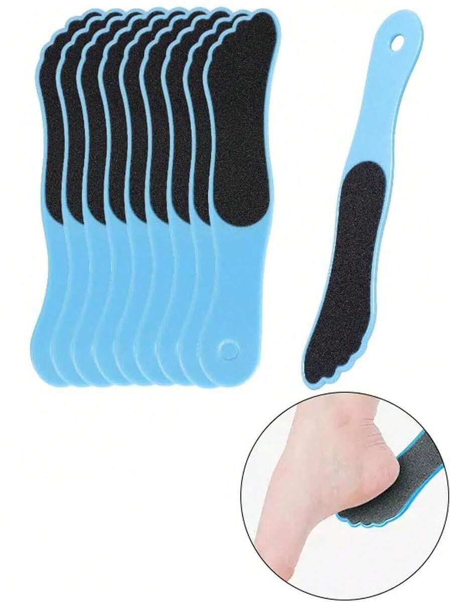 Bộ 10 dụng cụ chăm sóc chân, giấy nhám loại bỏ chai sần chuyên nghiệp, dụng cụ chà chân hai mặt, dùng tại nhà, salon, spa cho cả nam và nữ. - Người giàu - Xem 1